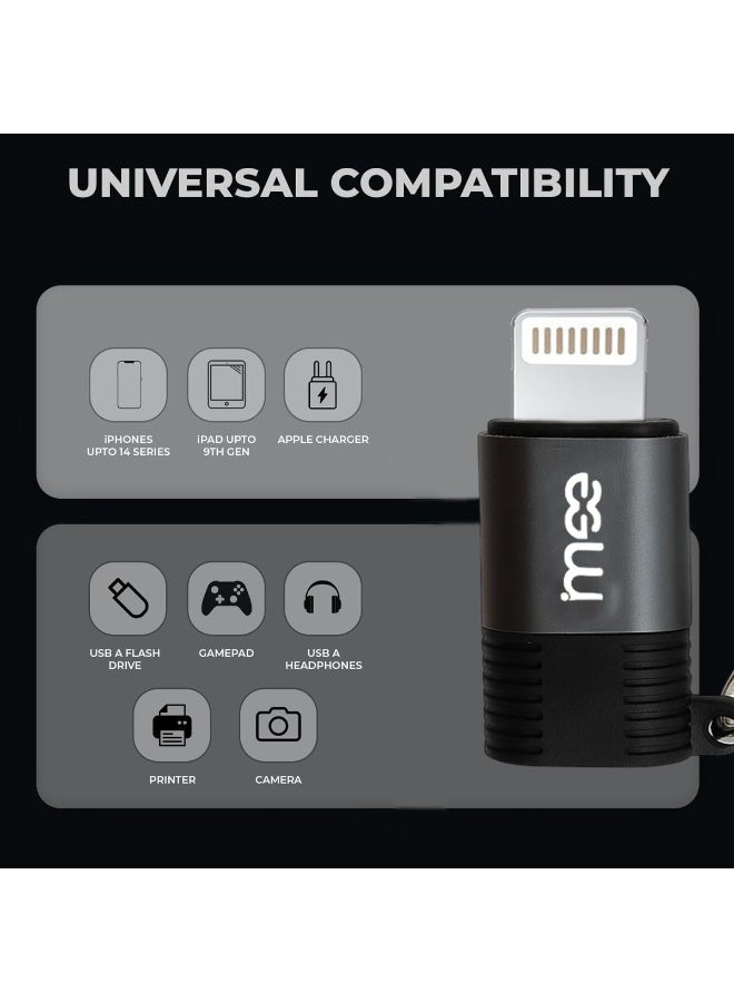 آیمی Type-C Female to iPhone Male Adapter IM-228 | USB-C to Lightning Converter for Charging & Data Sync | OTG Supported Mini Connector with Keychain | Compatible with iPhone & iPad Devices - Image 3
